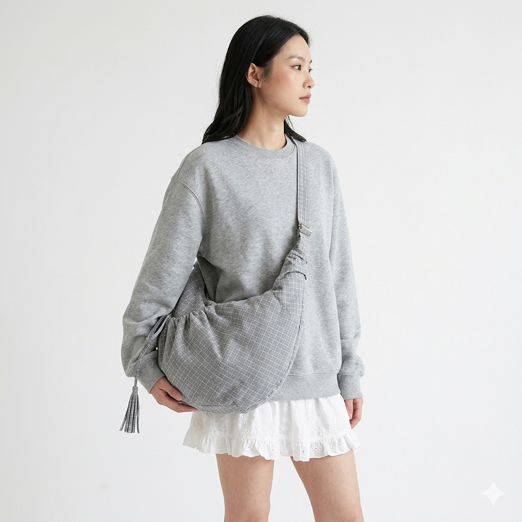 Korean crossbody horn bag